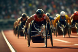 Fototapeta Londyn - Para Athletics track and field events such as wheelchair racing