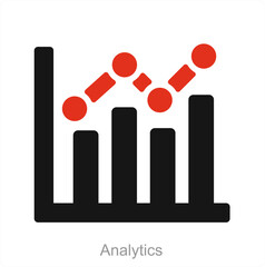 Analytics and analysis icon concept