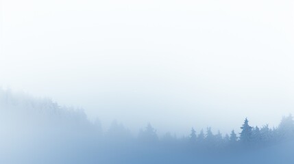 Naklejka na meble A minimalist winter landscape with fog-enshrouded trees, providing a tranquil background setting