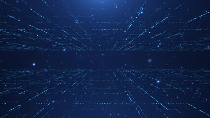 Abstract scene of futuristic cyber world, sci-fi grid, technology glowing surface, neon night scene, digital science background 4K animation, seamless loop, virtual reality concept.