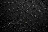 Fototapeta  - Nächtliches Grauen: Spinnweben auf schwarzem Hintergrund für mystische Artikel