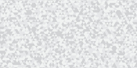 Seamless geometric pattern square shapes low polygon backdrop background. Abstract geometric wall tile and metal cube background triangle wallpaper. Gray and white polygonal background.	