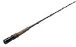 Black Bamboo Fishing Rod On Isolated Background