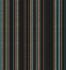 Canvas Print - Embroidery  seamless pattern. Vertical lines on black background. 