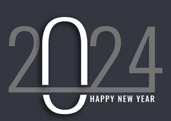 Poster - Modern Happy New Year background with a number design