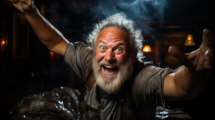 portrait of a dirty man