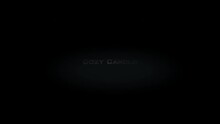 Cozy Carols 3D Title, Metal Text Animation On Transparent Black Alpha Channel