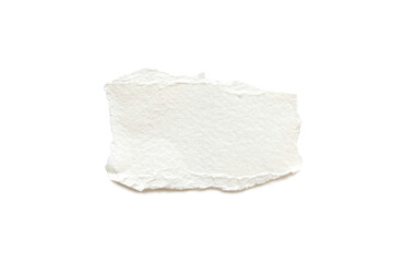 White Ripped Piece of Paper isolated. Top View of Blank Adhesive Paper Tag. Blank Note with Copy Space for Text or Image. transparent background