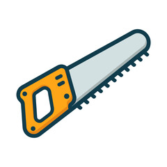 Wall Mural - Hand saw icon. Hand tool icon in flat design. Vector illustration