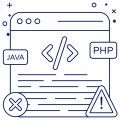 Unique design icon of software development 

