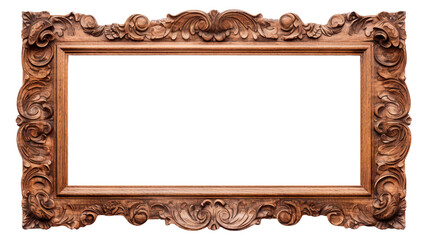 Wall Mural - Wooden rectangular frame cut out