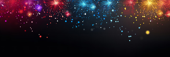 Anniversary, Happy New Year banner, template, copy space