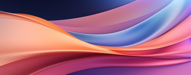 Wall Mural - modern trendy neon wavy flow abstract curve design background