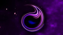 Background Of Abstract Fractal Fire Particles Of Purple Color With Blue And Crimson Stock Video