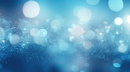 Wall Mural - blue abstract background with bokeh