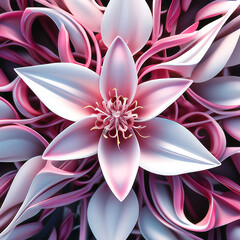 Poster - abstract background with flowers