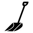 Winter snow shovel clearing icon black color vector illustration image flat style