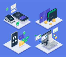 Sticker - Digital banking services illustration