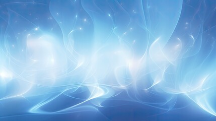 Wall Mural -  a computer generated image of a blue and white background with wavy lines and stars in the center of the image.