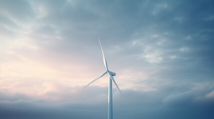 Wall Mural - A wind turbine on a plain