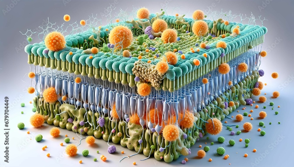 AI-generated illustration of the model of cell membrane Stock ...