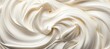 Close up of deliciously smooth and creamy white vanilla yogurt with a pure white background
