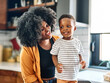 © Lumos sp - child family mother portrait single woman happy son man boy black american african smiling happiness love together parent cute hug kid little