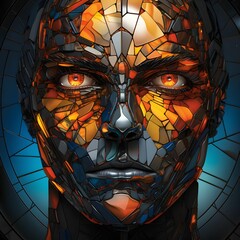 Poster - AI generated digital art of Cyber Man