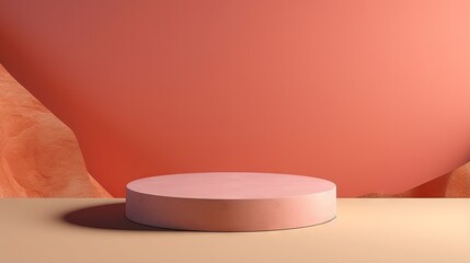 Aufkleber - Abstract background, mock up scene with podium geometry shape for product display. 3D rendering