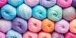 multi-colored balls of knitting thread. background.  ai generative