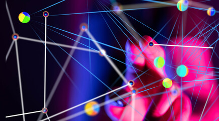 conference Digital Network and data concept 3d