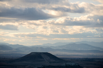 Wall Mural - Silhouette of hills in Spain