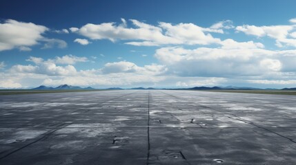 Fototapete - new asphalt road and sky