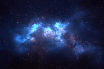 Wall Mural - space background - universe filled with stars, nebulas and galaxies