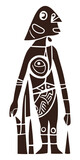 Fototapeta  - Figure in the style of primitive and indigenous art