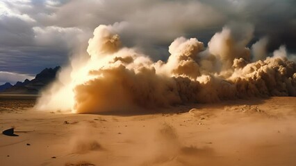 Wall Mural - beneath the scorching desert sand a great deadly tremor begins to quake. massive tremors that cause 