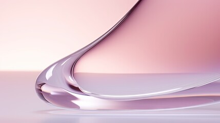 Wall Mural -  a close up of a liquid drop on a white surface with a pink back ground and a light pink back ground.