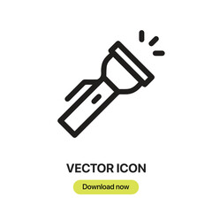 Leinwandbilder - Flashlight icon vector. Linear-style sign for mobile concept and web design. Flashlight symbol illustration. Pixel vector graphics - Vector.	