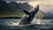 
Humpback whale in the summer feeding grounds of the North Atlantic, Iceland photography