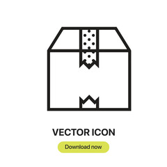 Fototapete - Box icon vector. Linear-style sign for mobile concept and web design. Box symbol illustration. Pixel vector graphics - Vector.	
