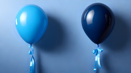 Wall Mural - blue balloons with a blue Monday theme