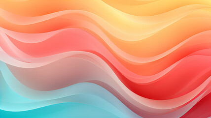 Wall Mural - A colorful waves of different colors