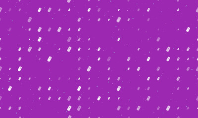 Canvas Print - Seamless background pattern of evenly spaced white computer mouse symbols of different sizes and opacity. Vector illustration on purple background with stars