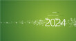 2023 New Year greetings loading 2024 firework shining white lucky green color vector