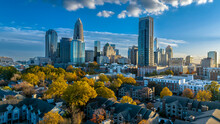 Aerial View Of The Queen City, Charlotte North Carolina
