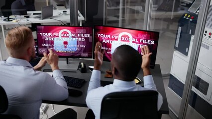 Aufkleber - Ransomware Cyber Attack Using Malware
