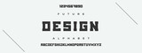 Fototapeta  - Design , futuristic modern geometric font