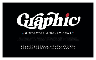 Wall Mural - Graphic Modern Bold Font Sport Alphabet. Typography urban style fonts for technology, digital, movie logo design. vector illustration
