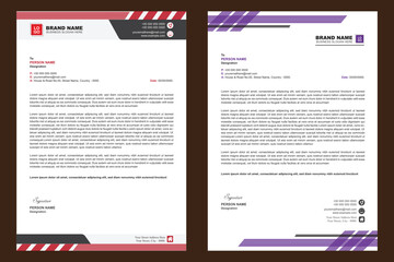 Professional corporate company business letterhead template design with color variation