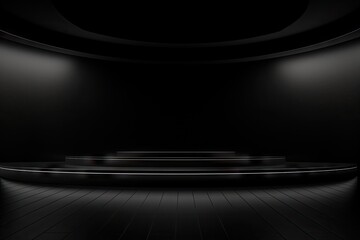Wall Mural - abstract black black background Generative AI